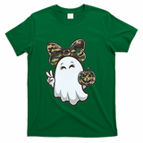 Funny Hello Hunting Season Halloween Camouflage Camo Ghost T-Shirt - Green
