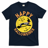 Funny Happy Halloweiner Dachshund Lover T-Shirt - Navy Blue