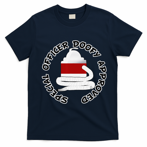 Funny Halloween Officer Doofy Costume Halloween Gift T-Shirt - Navy Blue