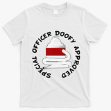 Funny Halloween Officer Doofy Costume Halloween Gift T-Shirt - White
