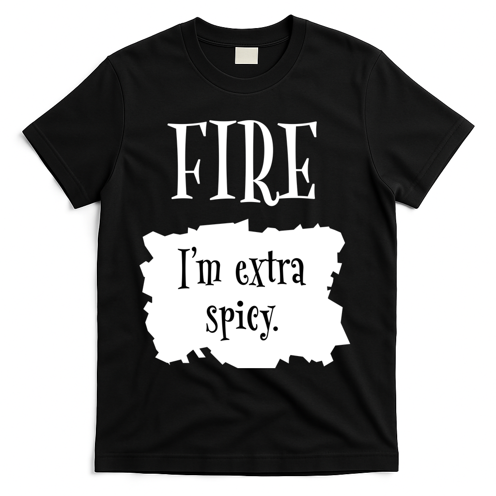 Fire Hot Packet Halloween Taco Im Extra Spicy Costume T-Shirt - Black