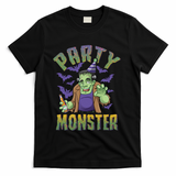 Funny Halloween Party Monster Frankenstein T-Shirt - Black