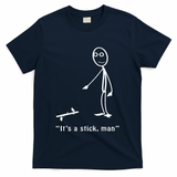 Funny ItS A Stick Man Stickman Costume Stick Figure T-Shirt - Navy