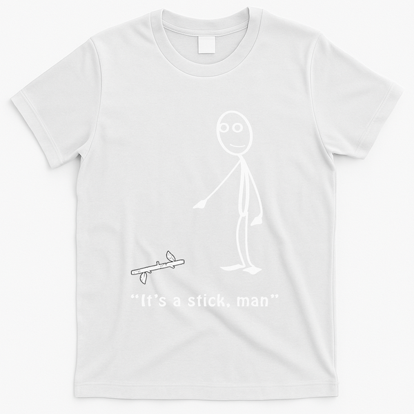Funny ItS A Stick Man Stickman Costume Stick Figure T-Shirt - White