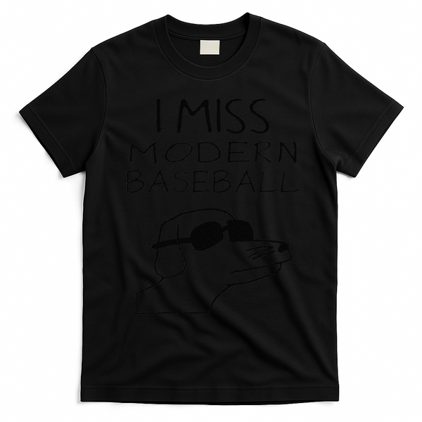 Funny I Miss Modern Baseball Funny Dog Sport Lover Gift T-Shirt - Black