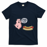 Frank! Is That You Pig And Hot Dog T-Shirt - Navy Blue