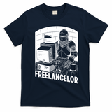 Freelancer Knight Gaming Vintage Funny Gamer T-Shirt - Navy Blue