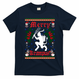 Funny Krampus Merry Krampus Ugly Christmas Gift T-Shirt - Navy Blue