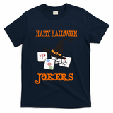 Funny Mahjong Happy Halloween Jokers Tile Game Gift T-Shirt - Navy