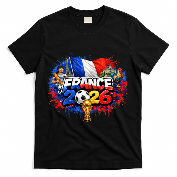 FRANCE North America Soccer Tournament 2026 T-Shirt - Black