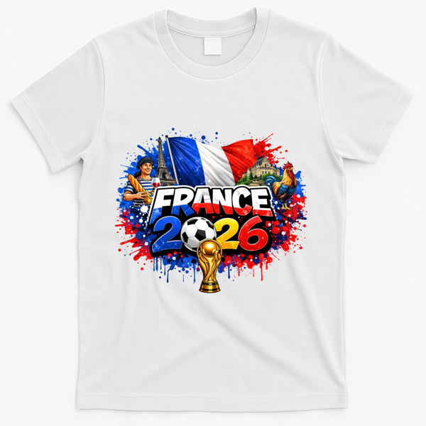 FRANCE North America Soccer Tournament 2026 T-Shirt - White