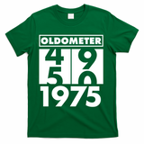 Funny Oldometer Made In 1975 50th Birthday T-Shirt - Green