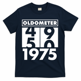 Funny Oldometer Made In 1975 50th Birthday T-Shirt - Navy