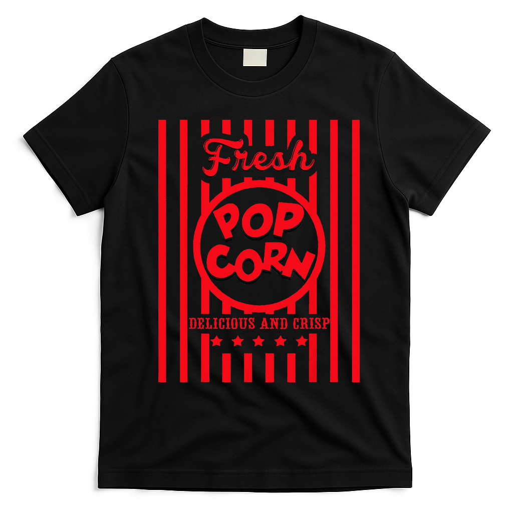 FRESH Popcorn Costume For Halloween T-Shirt - Black
