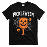 Funny Pickleween Halloween Pickleball Players Gift T-Shirt - Black