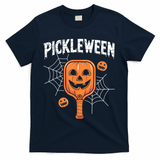 Funny Pickleween Halloween Pickleball Players Gift T-Shirt - Navy