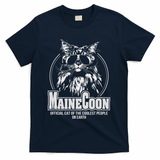 Funny Proud Maine Coon Cool Cat Gift T-Shirt - Navy