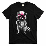 Funny Racoon F Breast Cancer Middle Finger T-Shirt - Black