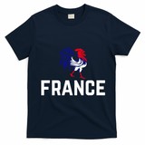 French Rooster France Country Flag T-Shirt - Navy Blue