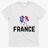 French Rooster France Country Flag T-Shirt - White