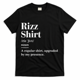 Funny Rizz Gen Z Gen Alpha Slang Charisma Meme T-Shirt - Black