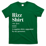 Funny Rizz Gen Z Gen Alpha Slang Charisma Meme T-Shirt - Green
