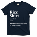 Funny Rizz Gen Z Gen Alpha Slang Charisma Meme T-Shirt - Navy