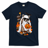 Funny Raccoon Trick or Treat Halloween Costume T-Shirt - Navy Blue