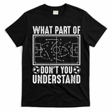 Funny Soccer Coach Gift What Part Don't You Understand T-Shirt - Black