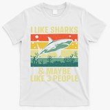 Funny Shark Design For Women Shark Lover T-Shirt - White