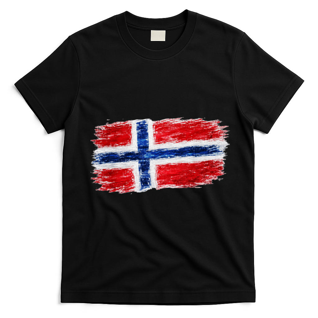 Football Soccer Norway Flag World Fan T-Shirt - Black
