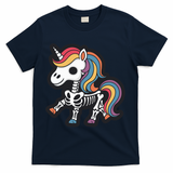 Funny Skeleton Unicorn Lovers Spooky Halloween Costume T-Shirt - Navy