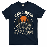 Funny Team Jimothy Raccoon Wilderness T-Shirt - Navy Blue