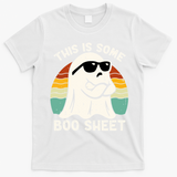 Funny Vintage Halloween Boo Ghost This Is Some Boo Sheet Gift T-Shirt - White