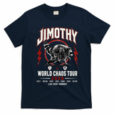 Funny Vintage Rock Tour Jimothy World Chaos Tour 2026 T-Shirt - Navy Blue