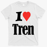 Funny Workout Quote, I Love Tren Design,Cool Bodybuilder T-Shirt - White