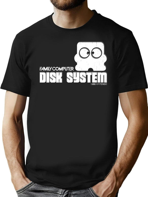 Famicom Disk Black T-Shirt - Black