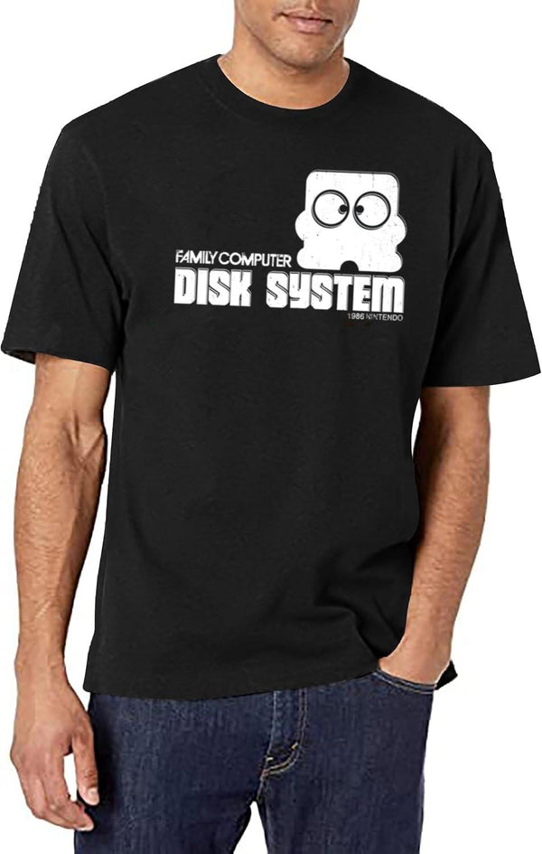 Famicom Disk Black T-Shirt - White