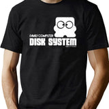 Famicom Disk Black T-Shirt - Green