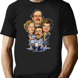 Fawlty Arts Towers Tv Series Characters Funny Design Black T-Shirt - Black
