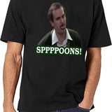 Fawlty Towers Sppppoons Black T-Shirt - White