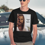 Flood It Again Black T-Shirt - Navy