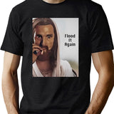 Flood It Again Black T-Shirt - Green