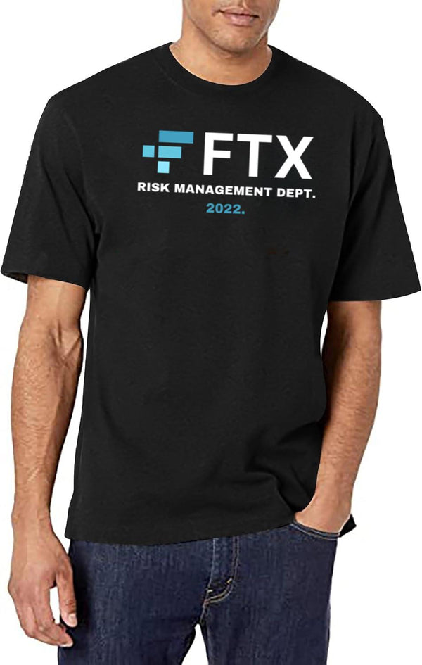 FTX Risk Management Department Fun Idea Black T-Shirt - White