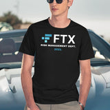 FTX Risk Management Department Fun Idea Black T-Shirt - Navy