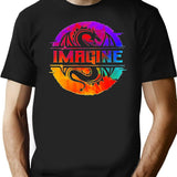 Full Colour Imagine-Dragons Black T-Shirt - Black