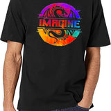 Full Colour Imagine-Dragons Black T-Shirt - White