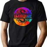 Full Colour Imagine-Dragons Black T-Shirt - Green