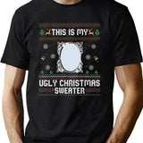 Funny Ugly Christmas Sweater with Mirror Black T-Shirt - Green