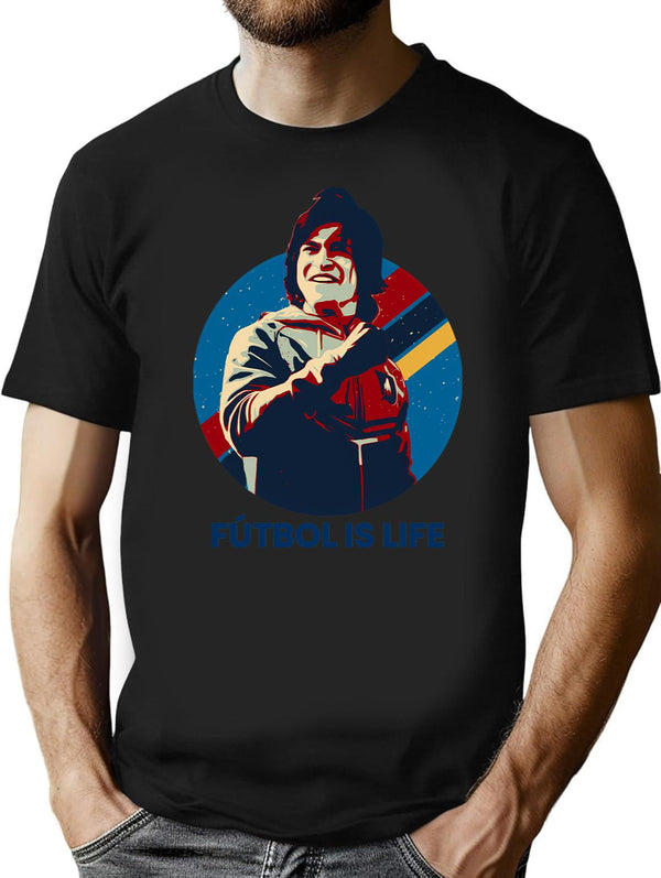 Futbol Is Life Black T-Shirt - Black